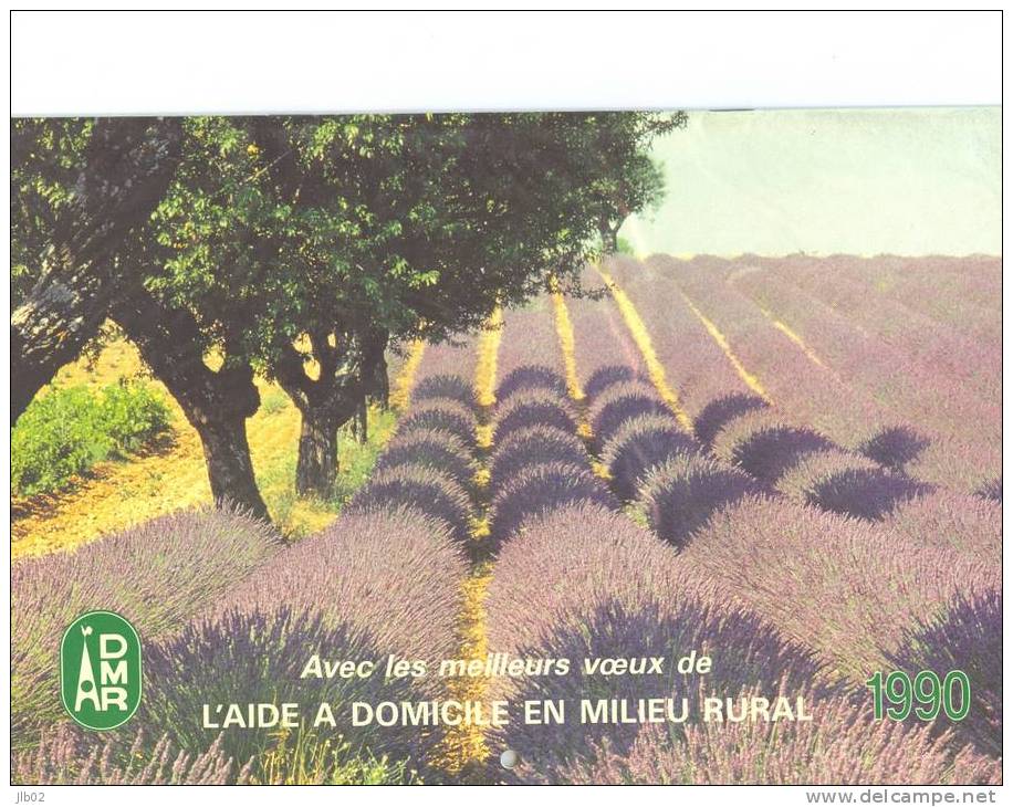 Calendrier 1990 - Avec Les Meilleurs Voeux De L´Aide Familiale Rurale  Aisne - Andere & Zonder Classificatie