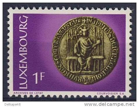 Luxemburg Luxembourg 1974 Mi 878 YT 828 SG 922 ** Seal Of Henry VII, King Of Romans / Königssiegel, 1311 - Ongebruikt