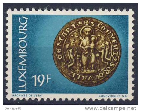 Luxemburg Luxembourg 1974 Mi 881 YT 831 SG 925 ** Seal Of Marienthal Convent / Klostersiegel, 1295 - Monete