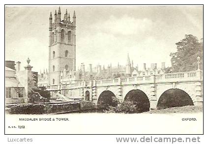 MAGDALEN BRIDGE & TOWER . OXFORD.  /  B.&D. 1263 - Oxford