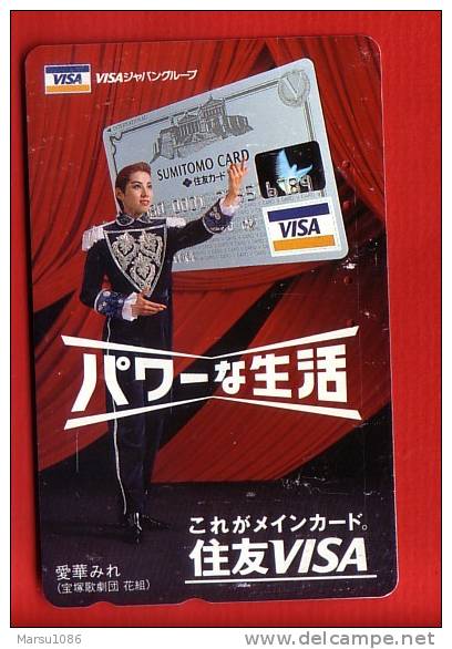 Japan Japon Telefonkarte Télécarte Phonecard Telefoonkaart -  Carte   Card  VISA   Frau Women  Femme Girl - Publicidad