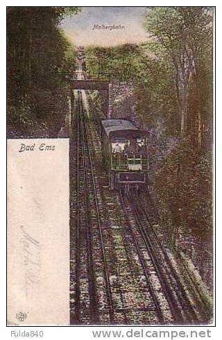 CPA.   BAD EMS.       Malbergbahn.     1903.    (animée) - Bad Ems