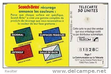 @+ Télécarte SCOTCH BRITE - 50U - GEM 1 - 01/92. REF : F225c. 3N° GRAS - 1992