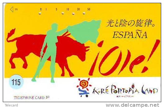 Telecarte L´ESPAGNE España  Se Relacionó (115) BULL FIGHTING  * OLE  * Telefonkarte PARQUE ESPANA - Japan - BD