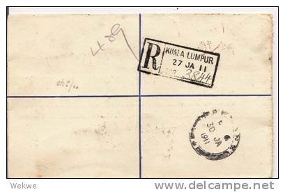 Mly013a/  MALAYSIA - Federal State. R-Ganzsache Nr. 3 (G) + Marke 4 C. (beide Tigermotiv) 1911 - Federated Malay States