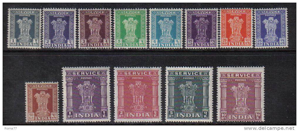 PC336 - INDIA , Francobolli Di Servizio N. 23/35  *** - Dienstmarken