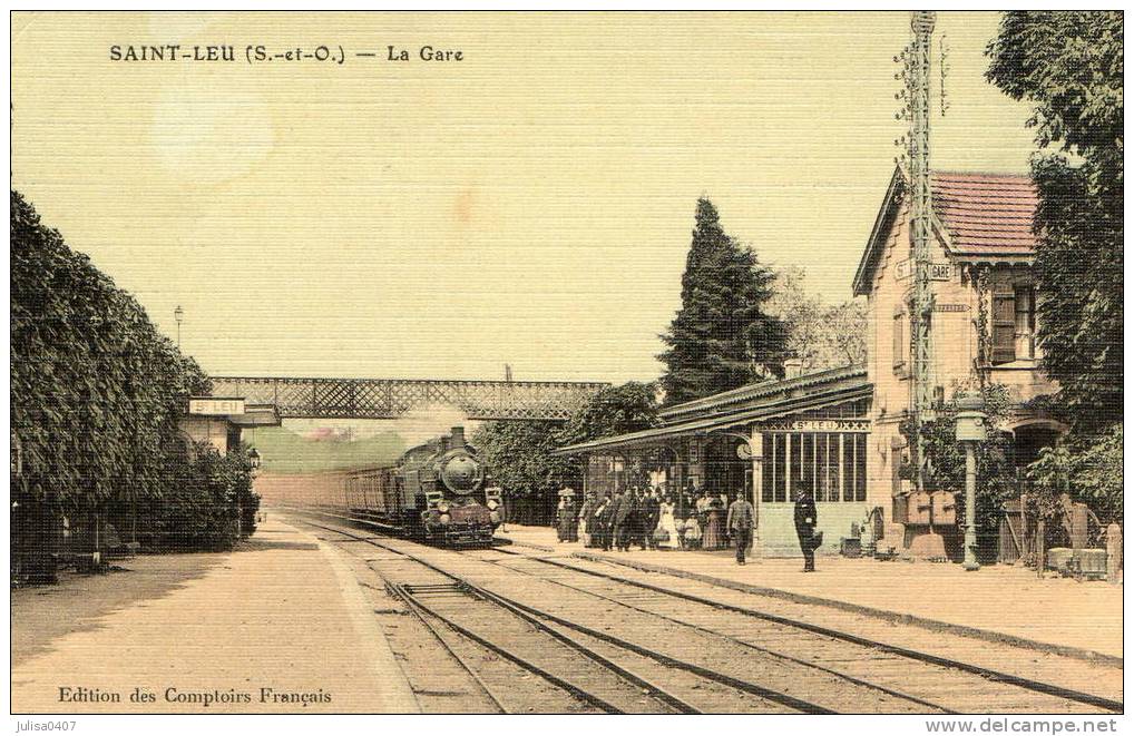 SAINT LEU (95) Gare Train En Gare Beau Plan - Saint Leu La Foret