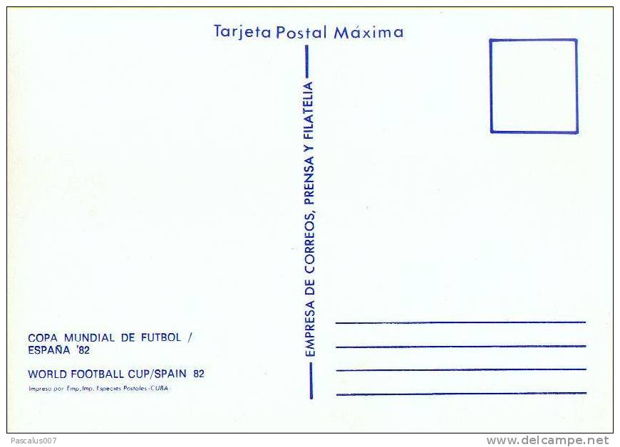 A00031 - Carte Postale Maxima Fdc - 15-ene - 1982 - Coupe Mondial Du Football - Espagne 1982 - 2.35 - Maximum Cards