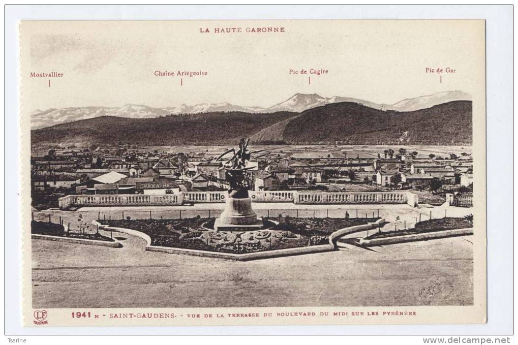 31 - Vue De La Terrasse Du Bd Du Midi Sur Les Pyrénées De St Gauvens - Saint Gaudens