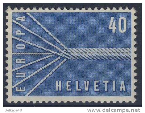 Switzerland Schweiz Suisse 1957 Mi 647 YT 596 * MH - Symbol Of Unity /Siebenadriges Seil - Europa Cept - 1957