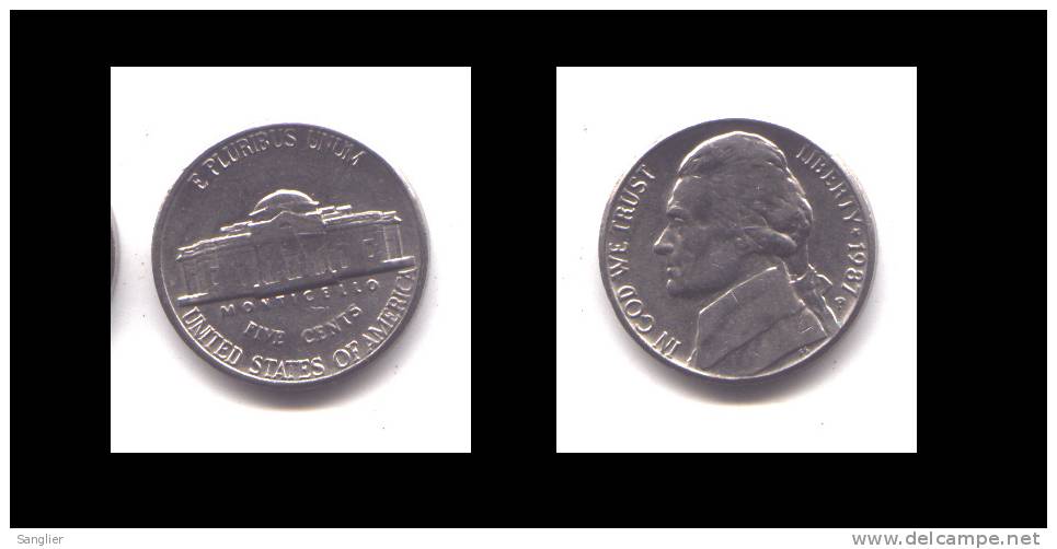 FIVE CENT 1987 P - 1938-…: Jefferson