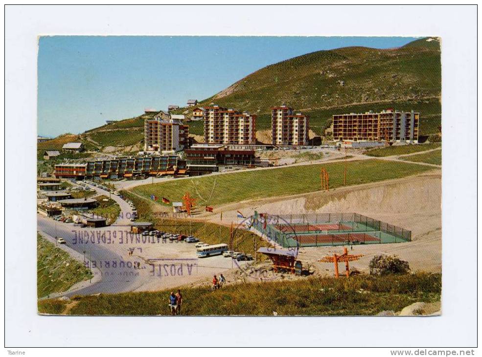 05 - Vue Générale D'Orcières Merlette Avec Terrain De Tennis - Orcieres