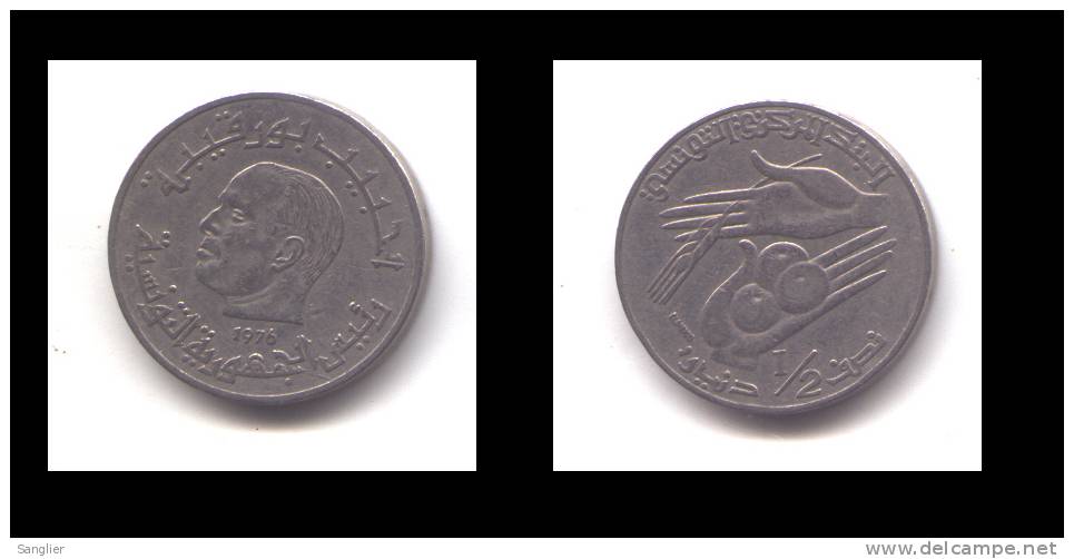 1/2 DINAR 1976 - Tunisie