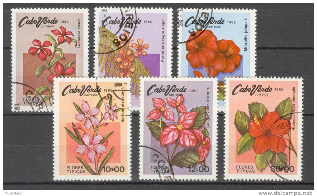 Cabo Verde 1980 SG. 498-503 Flowers Blumen Set Of 6 Used - Cap Vert