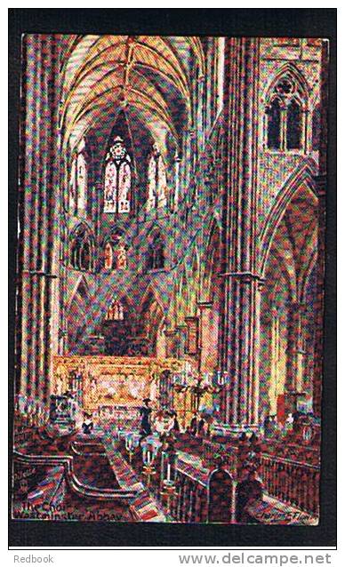 Early Raphael Tuck "Oilette" Postcard Westminster Abbey - The Choir - Ref 289 - Westminster Abbey