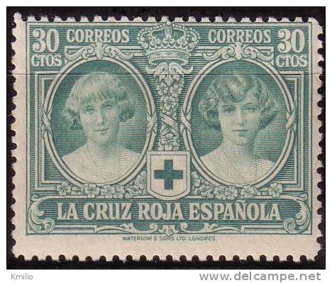 1926. Edifil 332** Pro Cruz Roja 30cts Verde En Nuevo, Catálogo 90? - Neufs