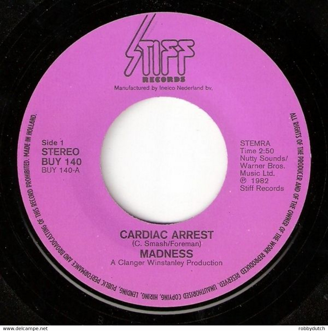 * 7" *  MADNESS - CARDIAC ARREST (Holland 1982) - Reggae