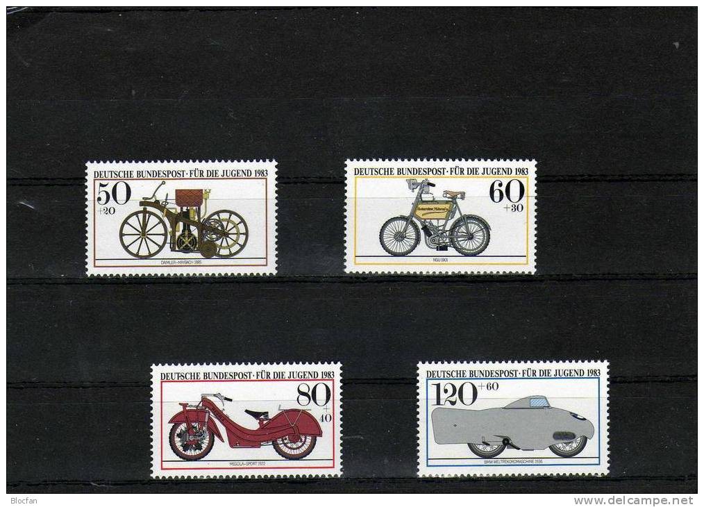 Jugendmarken Sportzertifikat 1983 Historische Motorräder BRD **/o 1168/1 + Zf. 22 SST 26€ - Motos