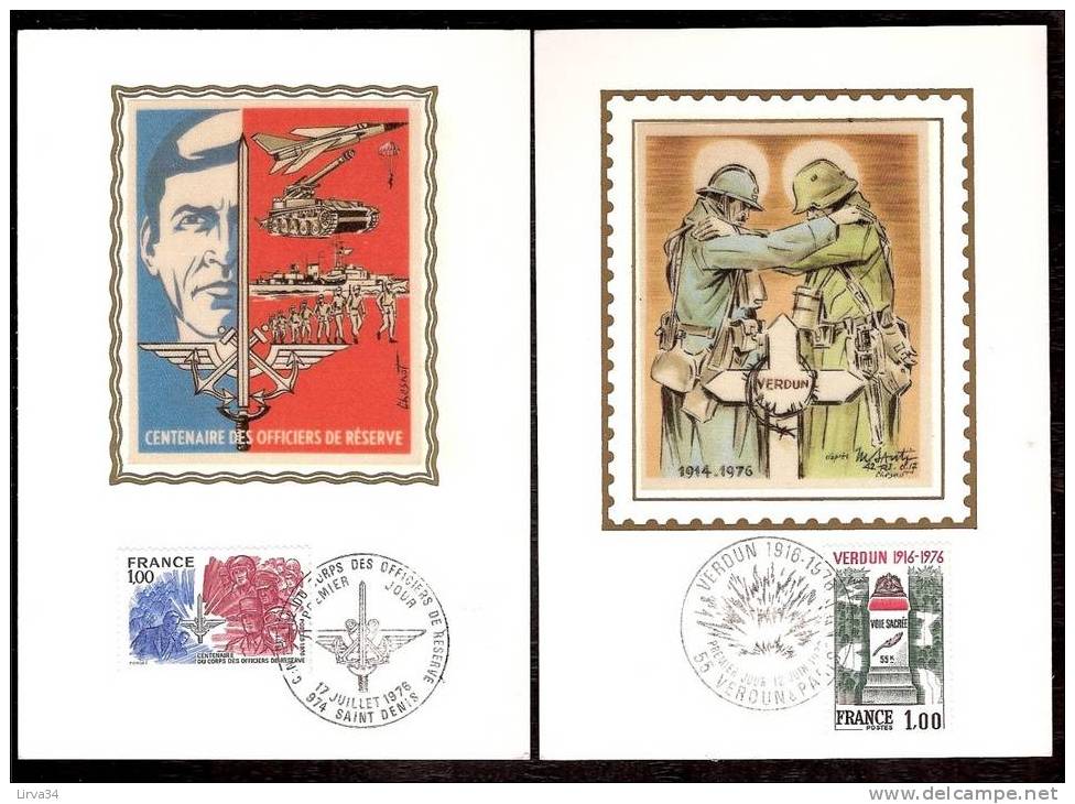 LOT 4 CARTES MAX-  TTB- THEME : VERDUN- MILITARIA .- Dates Visibles Aux Scans. - Collections, Lots & Series