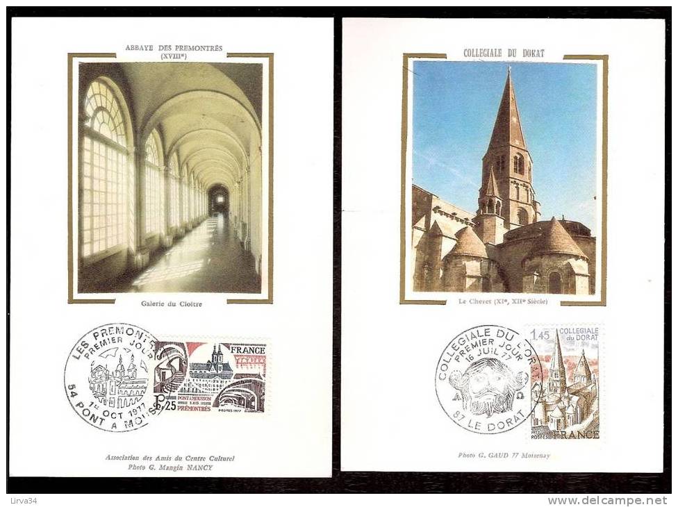 LOT 4 CARTES MAX-  TTB- THEME : .ABBAYES- CLOITRE- CLOCHERS- Dates Visibles Aux Scans. - Collections, Lots & Series