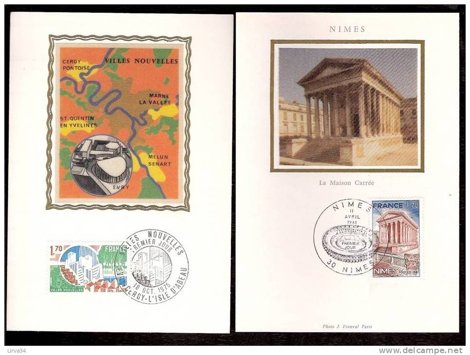 LOT 4 CARTES MAX-  TTB- THEME : VILLES D'EAU- VILLES NOUVELLES ET ANCIENNES .- Dates Visibles Aux Scans. - Collections, Lots & Series