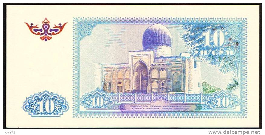 10 Cym  "OUZBEKISTAN"      1994   UNC     Ro 60 - Oezbekistan