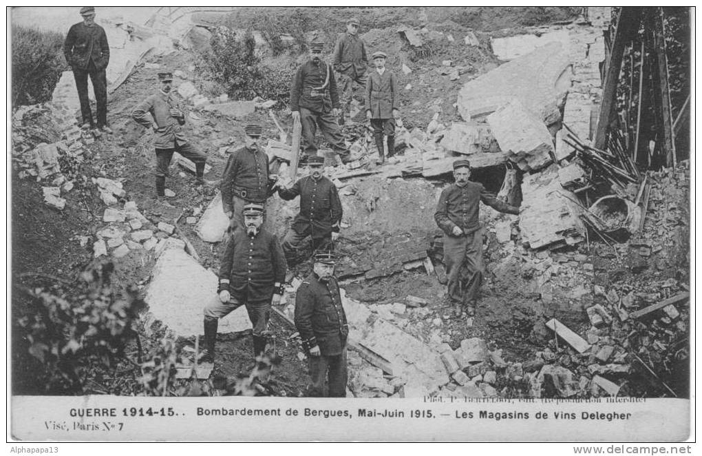 59 BERGUE Bombardement 05/06/1915  Magasins De Vin DELEGHER -  ANIMATION - Bergues