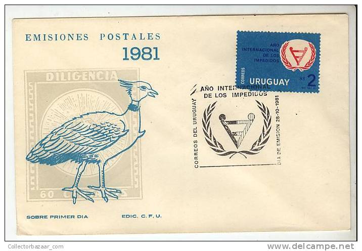 URUGUAY FDC COVER HANDICAPPED MEDICINE HEALTH HANDICAP - Handicap