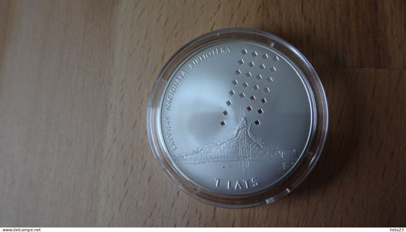 (!) LATVIA ,Lettland , Lettonia SILVER COIN 1 LATS National Library PROOF 2002 Y Modern Architekture - Lettland