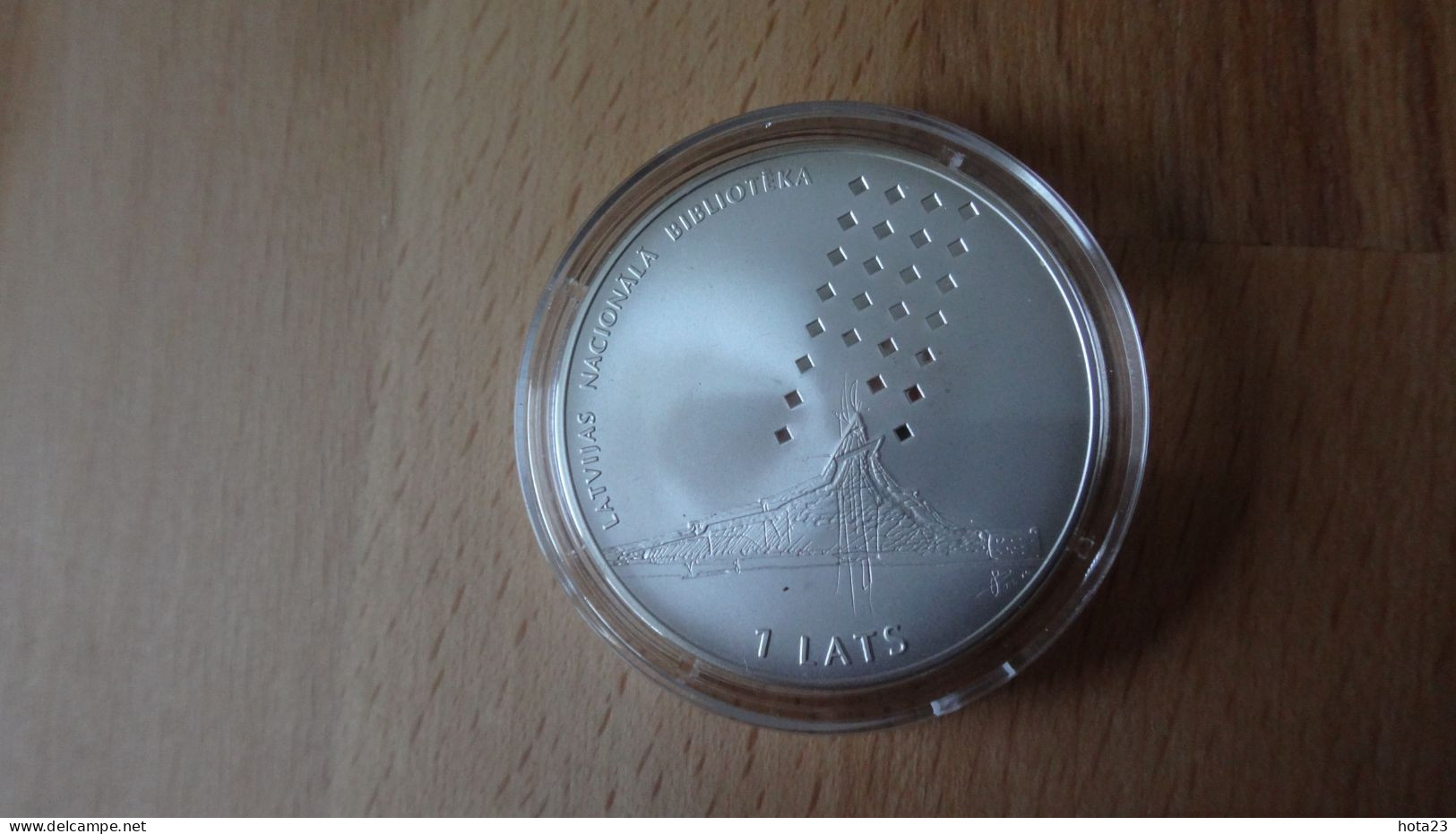 (!) LATVIA ,Lettland , Lettonia SILVER COIN 1 LATS National Library PROOF 2002 Y Modern Architekture - Lettland