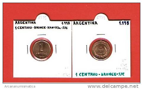 ARGENTINA   1 CENTAVO  1998  BRONCE  SC/UNC  KM#113a       DL-6725 - Argentine