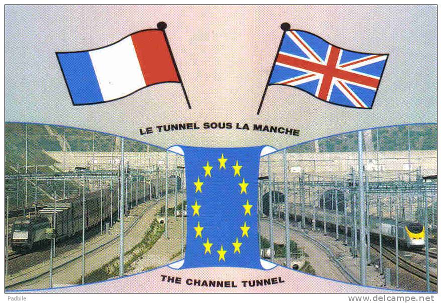 Carte Postale  62.  Sangatte Folkestone  Le Tunnel Sous La Manche Trés Beau Plan - Sangatte