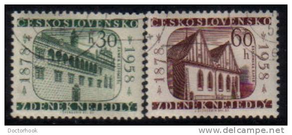 CZECHOSLOVAKIA   Scott #  844-5  VF USED - Usados