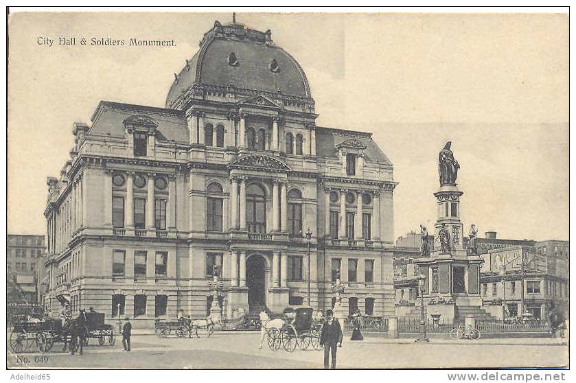 City Hall & Soldiers Monument Providence Rhode Island - Providence