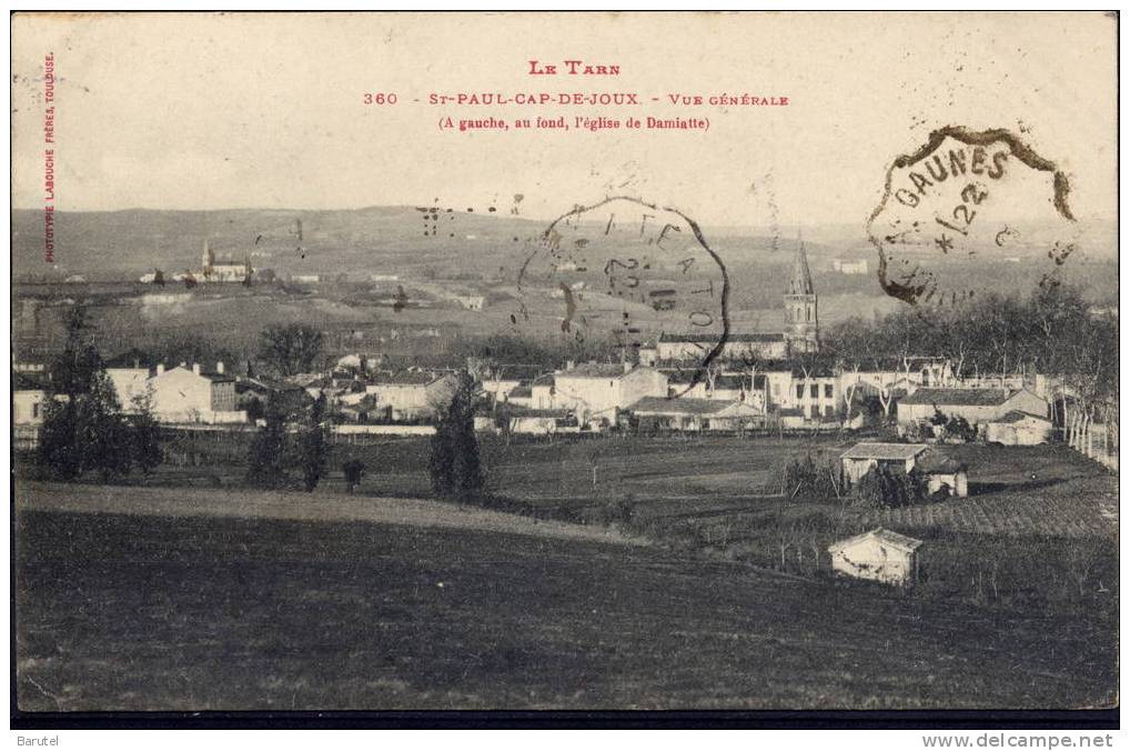 SAINT PAUL CAP DE JOUX - Vue Générale. (A Gauche, Au Fond, L´église De Damiatte) - Saint Paul Cap De Joux