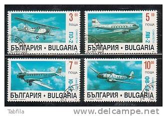 BULGARIA \ BULGARIE - 1995 - Avions De Transport - 4v Obl. - Oblitérés