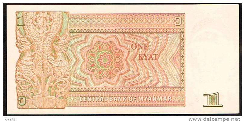 1 Kyat  "MYANMAR"       UNC     Ro 42 - Myanmar