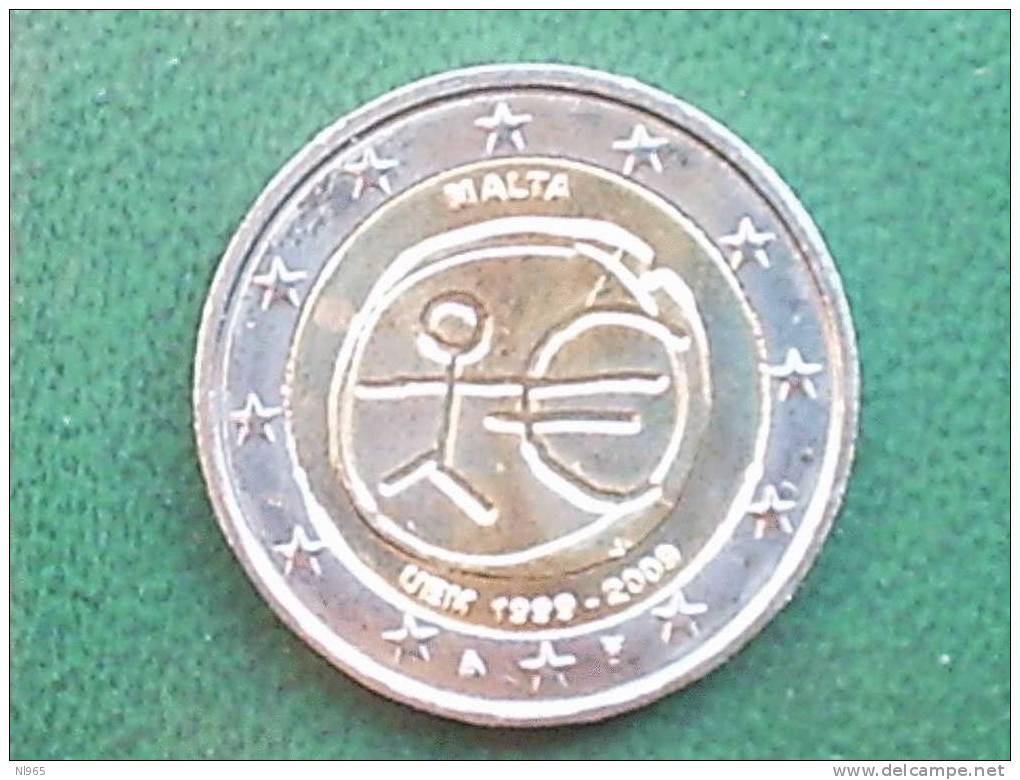 2 EURO ANNO  2009 10° ANNIVERSARIO DELL´EURO  ( EMU ) 19 MONETE - Otros & Sin Clasificación