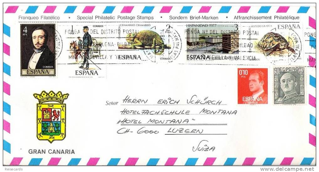 Ansichtskartenbrief Gran Canaria - Lettres & Documents