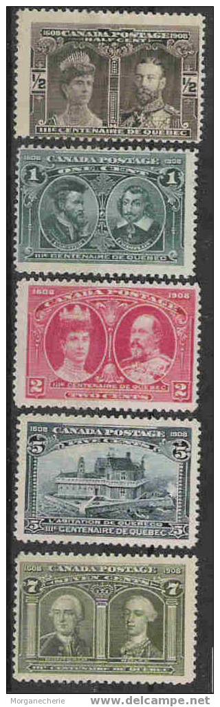 CANADA, 1908,SCOTT 96-103, YT 85-92 *  300 ANS QUEBEC - Ungebraucht