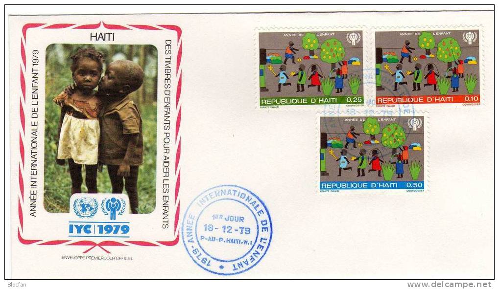 UNO Jahr Des Kindes 1979 Spielende Kinder Haiti 1348/4 FDC 8€ - Dance