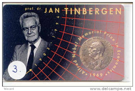 NEDERLAND Telebriefkaart Nummer 3 JAN TINBERGEN - Privat