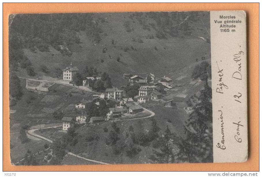 D864 Morcles Vue Générale Du Village. Cachet 1916 Poste De Campagne Dailly Et Le Sentier. - Morcles