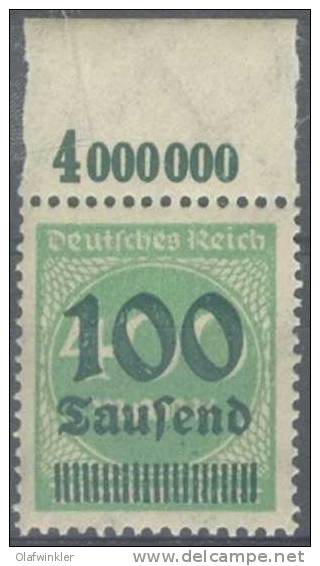 1923 100Tsd Auf 400M Oberrand Mi 290 P OR Posfrisch/neuf Sans Charniere/MNH - Sonstige & Ohne Zuordnung