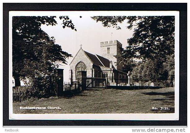 Real Photo Postcard Wickhambreaux Village Church Near Canterbury Kent  - Ref 309 - Canterbury