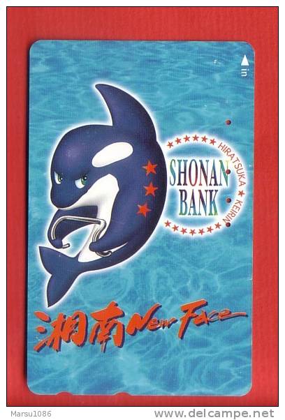 Japan Japon  Telefonkarte Télécarte Phonecard Telefoonkaart  - Bank    Delfin Dauphin Dolphin  Delphin - Delfines