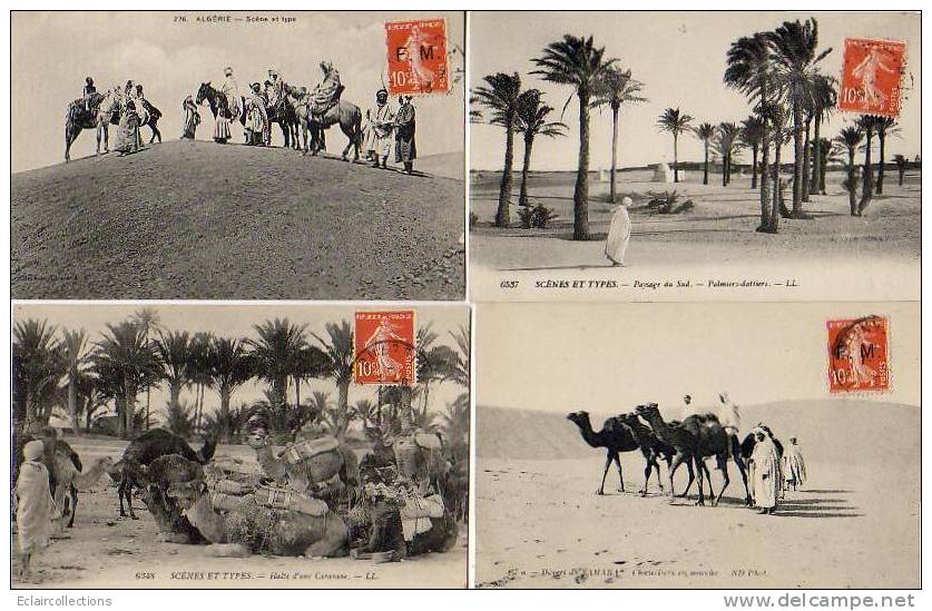 ALGERIE  Scène Et Type..Ensemble De 8 Cartes..Vues Diverses - Andere & Zonder Classificatie