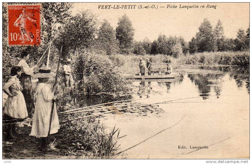 /91/ VERT LE PETIT  PECHE LANQUELIN EN ETANG - Vert-le-Petit