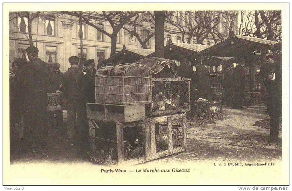 CPA. REPRO.  MARCHE AUX OISEAUX. PARIS VECU. - Marchés