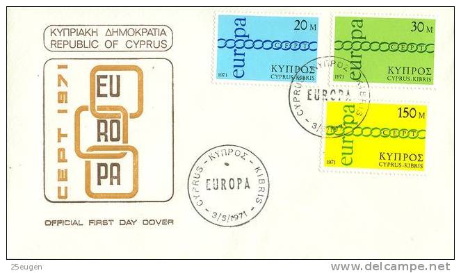 CYPRUS 1971  EUROPA CEPT FDC - 1971